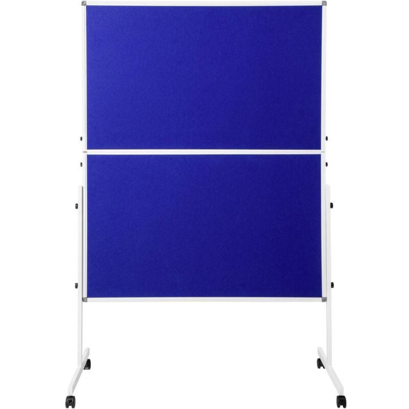 Tableau d'animation Speaka Professional l x h) 1250 mm x 1850 mm feutre bleu pliable, avec roulettes, utilisable des d