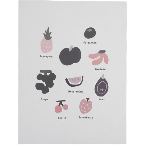 Tableau d'apprentissage bébé imperméable - Poster éducatif fruits avec autocollant double face pour chambre d'enfant
