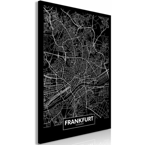 Tableau Dark Map de Francfort (1 Partie) Vertical