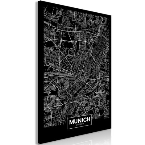 Tableau Dark Map of Munich (1 Part) Vertical