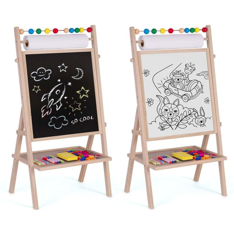 Viking Choice - Tableau d'écriture double avec papier à dessin + accessoires