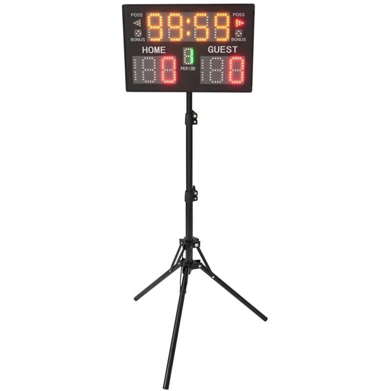 Tableau de Bord Électronique Multifonction Portable Tableau D'affichage Numérique de Football avec Horloge de Minuterie Tableau de Bord de Jeu
