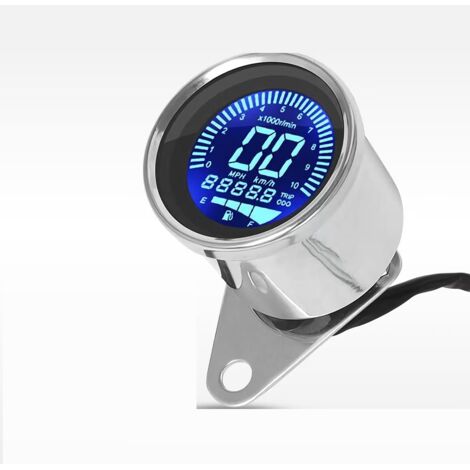 Tableau de bord modifié pour motos (nouveau modèle 2024) avec écran LCD haute définition 7 couleurs réglable, compteur de vitesse et indicateur de vitesse pour motos