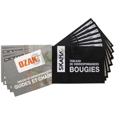 Tableau De Correspondance Bougies/guides Et Chaînes Skana Pack.