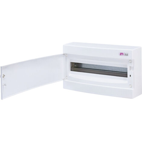 Tableau de distribution en saillie 18 modules IP40 porte blanche ECT18PO-s