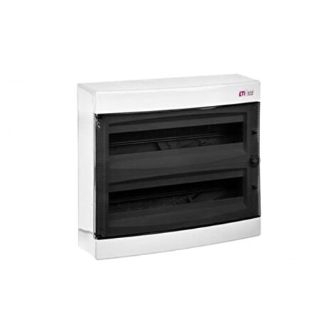 Tableau de distribution modulaire 2x18, montage en saillie, porte pare-fumée / IP 40 400 V CA / ECT 2X18PT-s 001101085