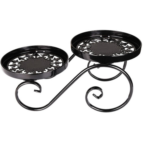 Tableau de plantes rust-proof blanc 51 cm - Stand Fleur multifonction pour intérieur/extérieur avec pied en fer