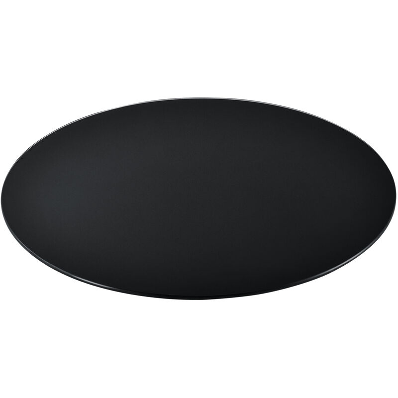 Plateau de Table Glasgow en Verre esg Diamètre ø 90 cm Noir [neu.haus]