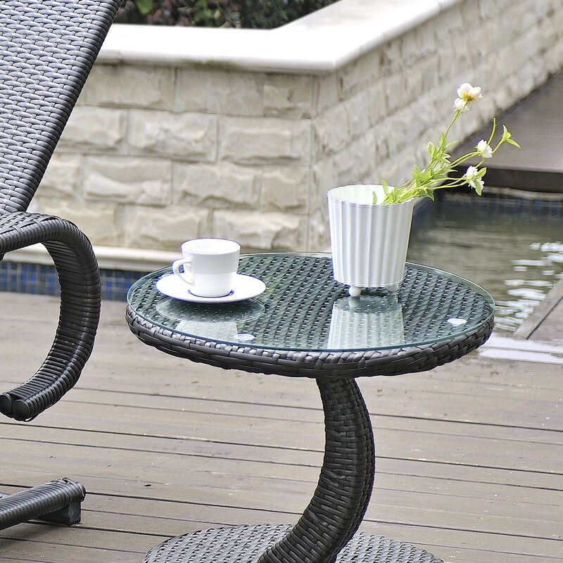 Plateau de Table Glasgow en Verre esg Diamètre ø 50 cm Transparent [neu.haus]