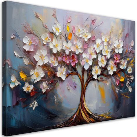 Tableau déco Abstraction colorée d'arbre de vie 60x40