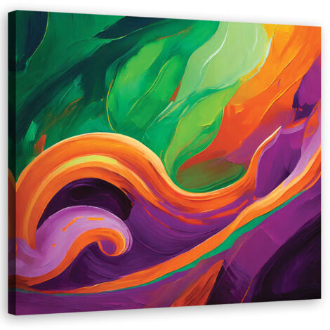 Tableau déco Abstraction colorée peinte 30x30