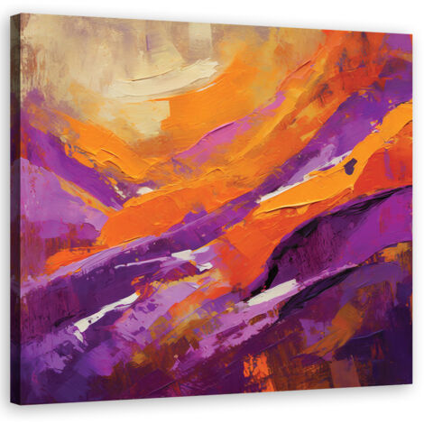 Tableau déco Abstraction peinte Lila 40x40
