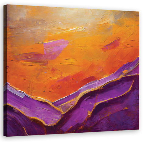 Tableau déco Abstraction peinte lilas 30x30