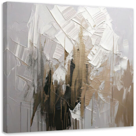 Tableau déco Abstraction Texture Couleurs neutres 30x30
