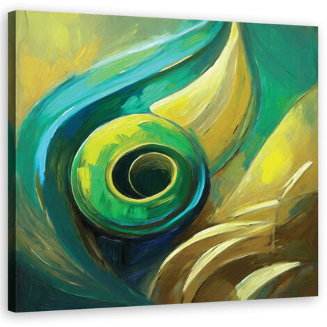 Tableau déco Abstraction verte 30x30