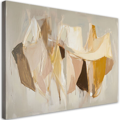 Tableau déco Abstrait beige moderne 100x70