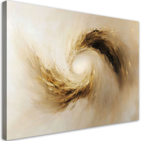 Tableau déco Abstrait beige vortex moderne 100x70