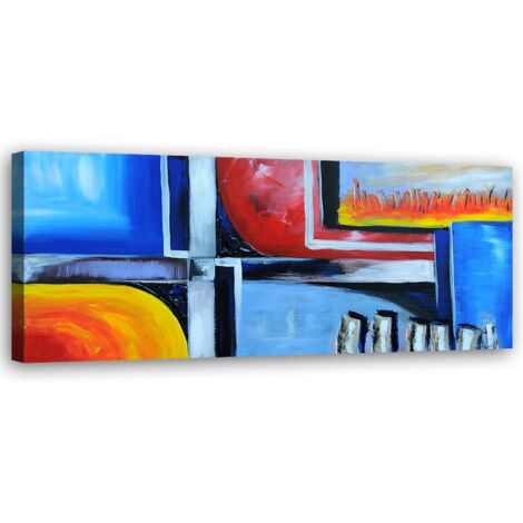 Tableau déco Abstrait Coloré comme peint 90x30