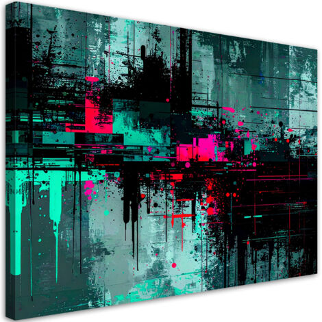 Tableau déco Abstrait Coloré Éclaboussures 100x70