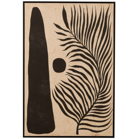 Tableau Déco Abstrait "Feuille" 83x123cm Marron
