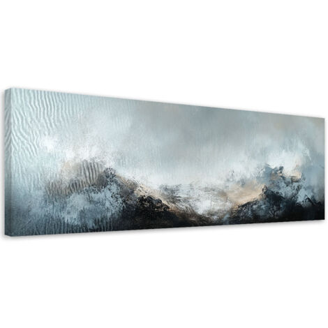 Tableau déco Abstrait industriel Composition en gris 90x30
