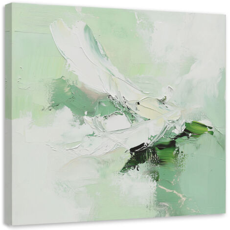 Tableau déco Abstrait Pastel Vert Menthe 30x30