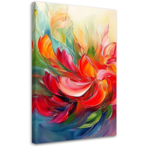 Tableau déco Abstrait peint coloré 60x90