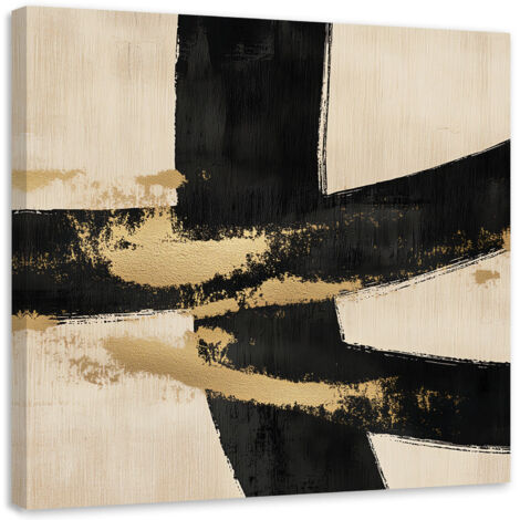 Tableau déco Art abstrait Loft industriel beige 30x30