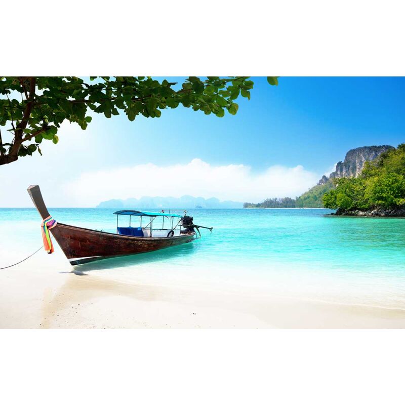 Hxadeco - Tableau deco bateau à krabi thailande - 80x50 cm