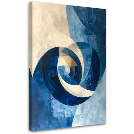 Tableau déco Bleu abstrait moderne 40x60
