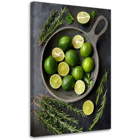 Tableau déco Citron vert Fruit Cuisine Bar 60x90