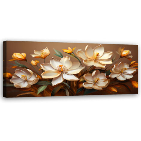 Tableau déco Composition d'un bouquet de fleurs Boho 90x30