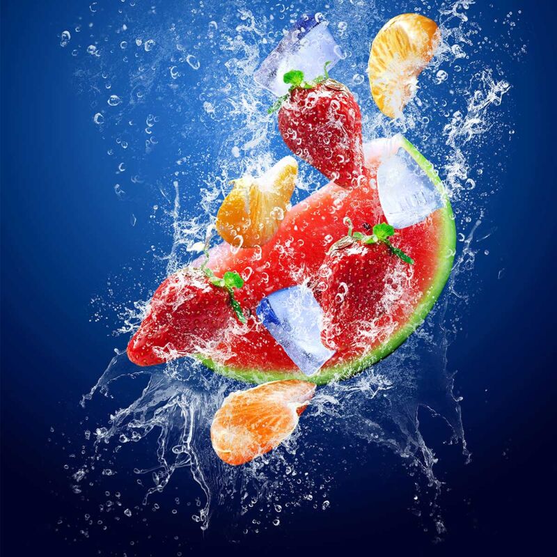 Hxadeco - Tableau deco cuisine salade de fruits givrés - 50x50 cm