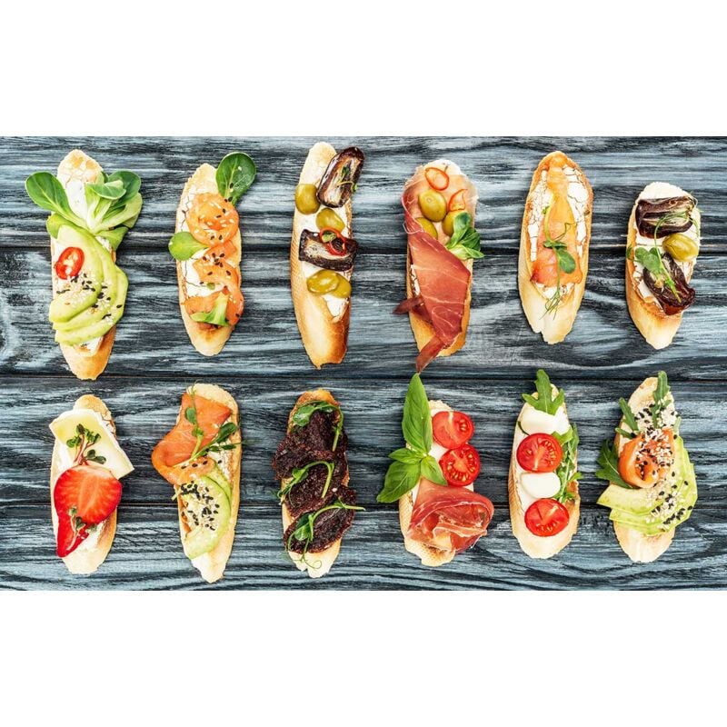 Hxadeco - Tableau deco cuisine tapas et pintxos, 80x50cm