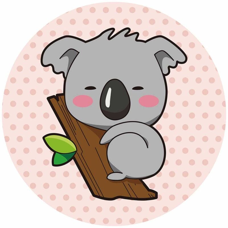 Hxadeco - Tableau deco enfant panda rose - 50x50 cm