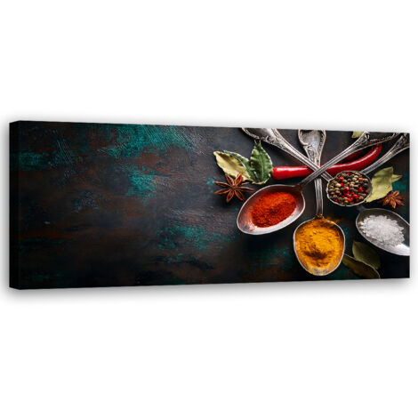 Tableau déco Épices dans la cuisine 90x30