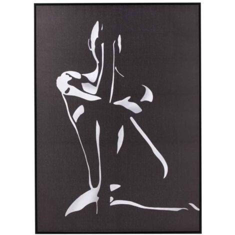 Tableau Déco "Femme" 82x122cm Blanc & Noir