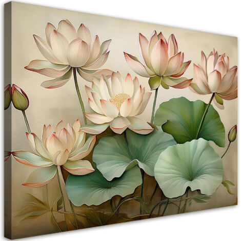 Tableau déco Feuille de lys Fleurs 60x40