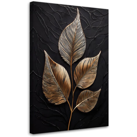 Tableau déco Feuille Glamour Minimalisme 70x100