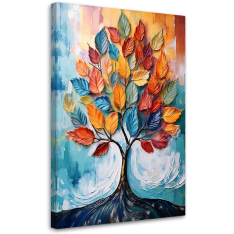 Tableau déco Feuilles Arbre de l'amour Abstrait 40x60