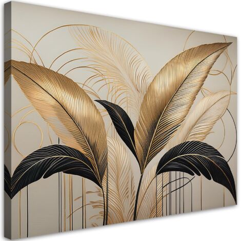Tableau déco Feuilles Boho Botanique 60x40