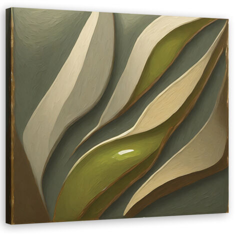 Tableau déco Feuilles Botanique Abstrait 60x60