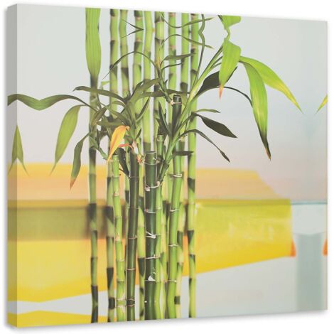 Tableau déco Feuilles de bambou Spa zen 40x40