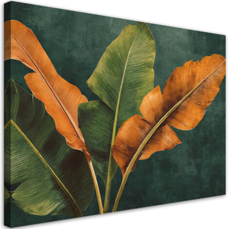 Tableau déco Feuilles de bananier tropicales 60x40