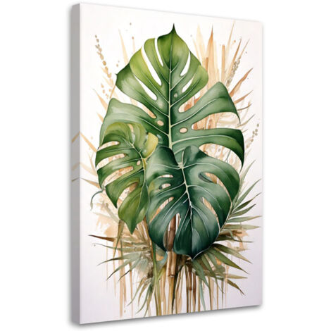 Tableau déco Feuilles de monstera botanique 40x60