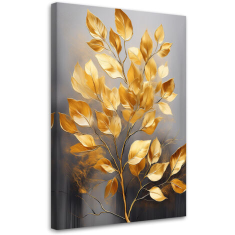 Tableau déco Feuilles dorées Minimalisme 40x60