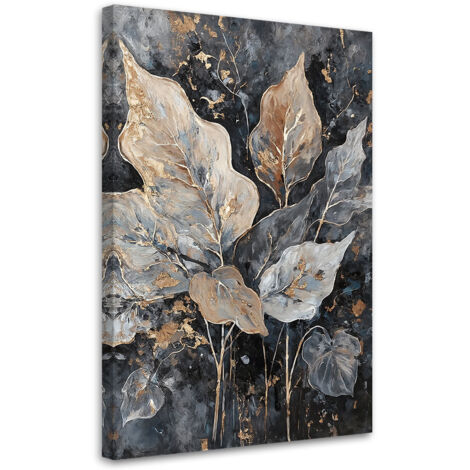 Tableau déco Feuilles en style glamour 40x60