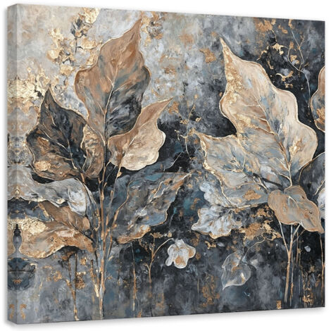 Tableau déco Feuilles en style glamour 50x50