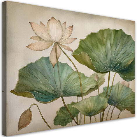 Tableau déco Feuilles Lys Plantes 60x40