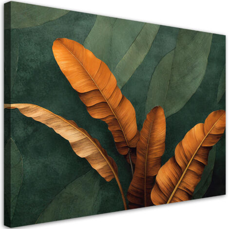 Tableau déco Feuilles tropicales 90x60